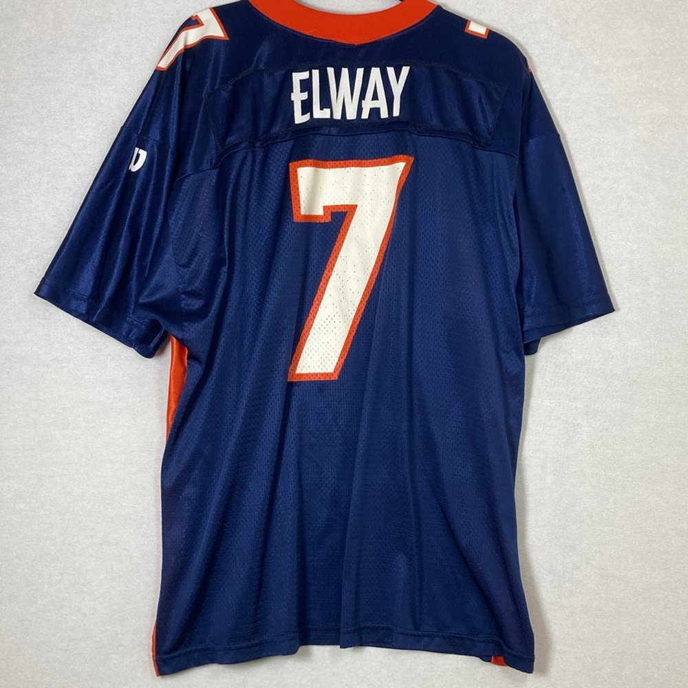 VTG 80s 90s  Tailored exclusively for Wilson Blue/Orange Jersey John Elway XL - Picture 16 of 16